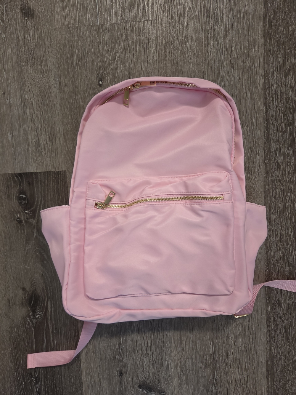NWOT Everyday Pink Nylon Backpack With Gold Details